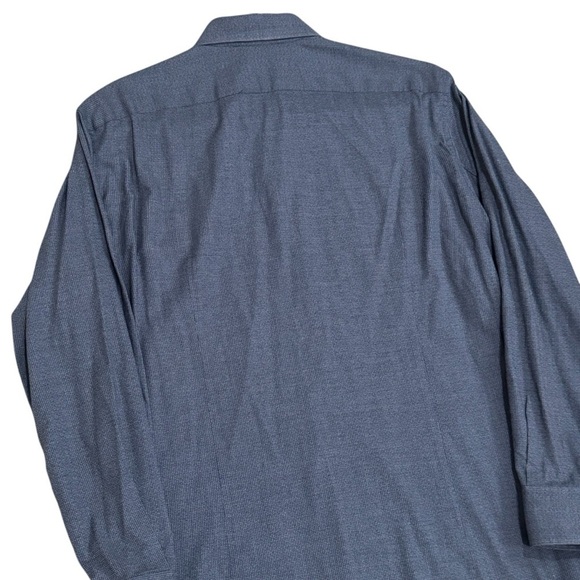 John Varvatos USA Slim Fit Blue Micro Dot Long Sleeve Button up Size M/L - Picture 8 of 14